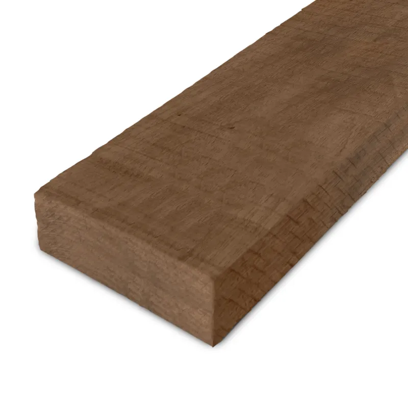 Weekendaanbieding thermo - balk Thermo fraké balk - 52x205 mm - fijnbezaagd / ruw - balk voor buiten - thermisch gemodificeerd frake hout KD 8-12% - Thermo fraké balk - 52x205 mm - ruw: 425 cm