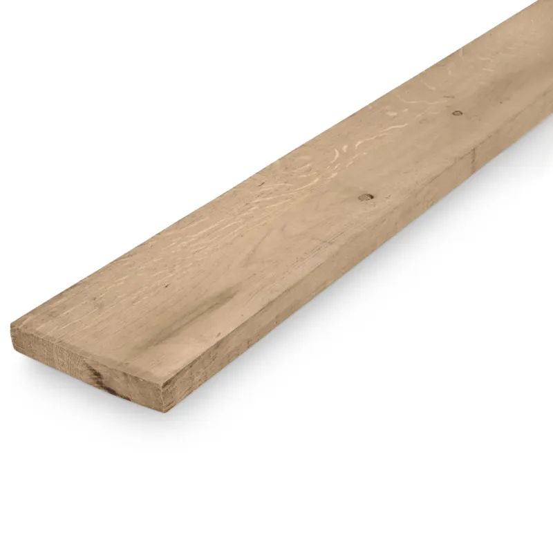 Hoge Kwaliteit eiken - plank Eiken plank - 33x100 mm - fijnbezaagd / ruw - plank voor buiten - eikenhout AD 20-25% - Eiken plank - 33x100 mm - ruw: 250 cm
