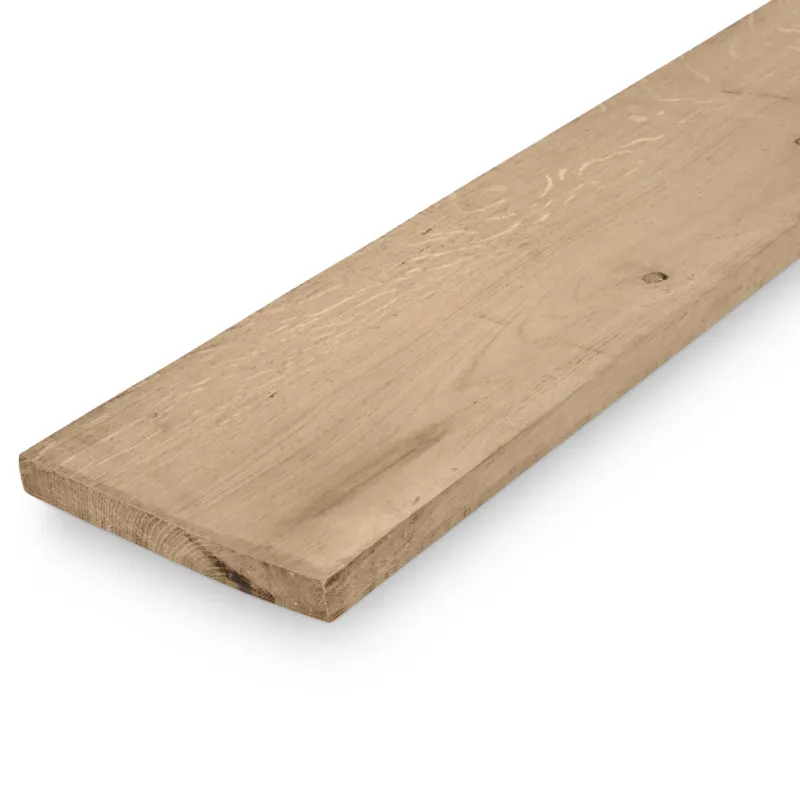 Gereduceerde Prijs eiken - plank Eiken plank - 33x205 mm - fijnbezaagd / ruw - plank voor buiten - eikenhout AD 20-25% - Eiken plank - 33x205 mm - ruw: 250 cm