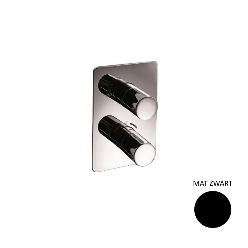 Douchekraan Sanimex Giulini Thermostatisch 2-weg Mat Zwart (Incl. Inbouwdeel) Beperkte Voorraad