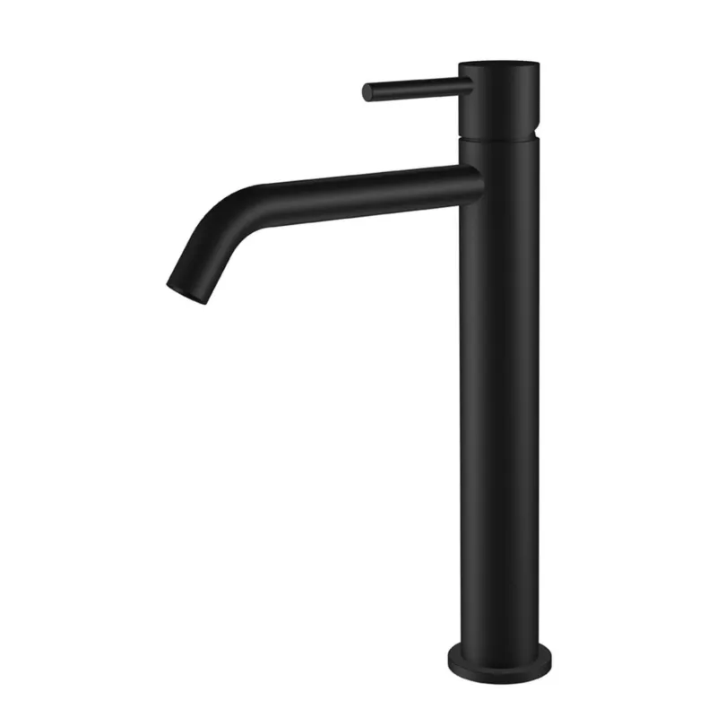 Gecertificeerd Wastafelmengkraan Opbouw Wiesbaden Style XL Uitloop 19.5 cm 1-hendel Mat Zwart