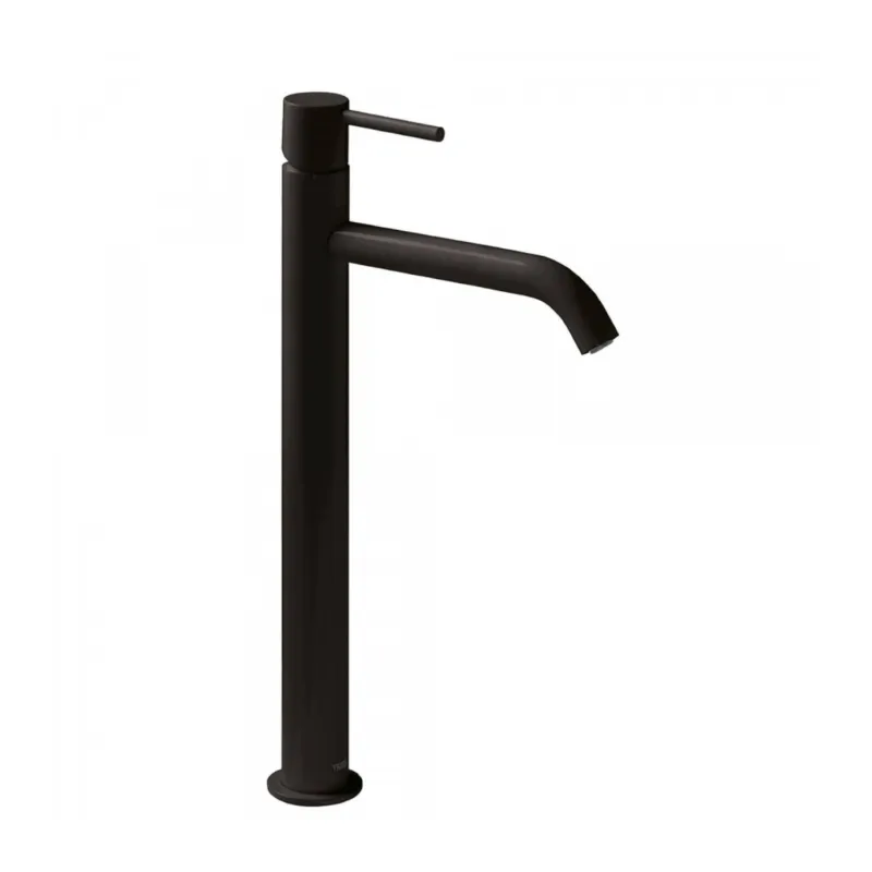 Dagaanbieding Wastafelmengkraan Tres Study 1-Hendel Uitloop Gebogen 28 cm Rond Mat Zwart