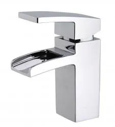 Wiesbaden Rombo waterval-kraan+ clickwaste chroom Laatste Versie