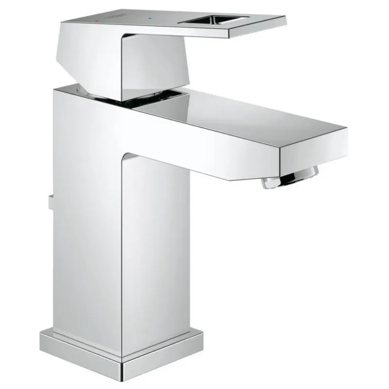 Eurocube Wastafelkraan Met Waste En 28 Mm Es Cartouche Chroom Exclusieve Aanbieding
