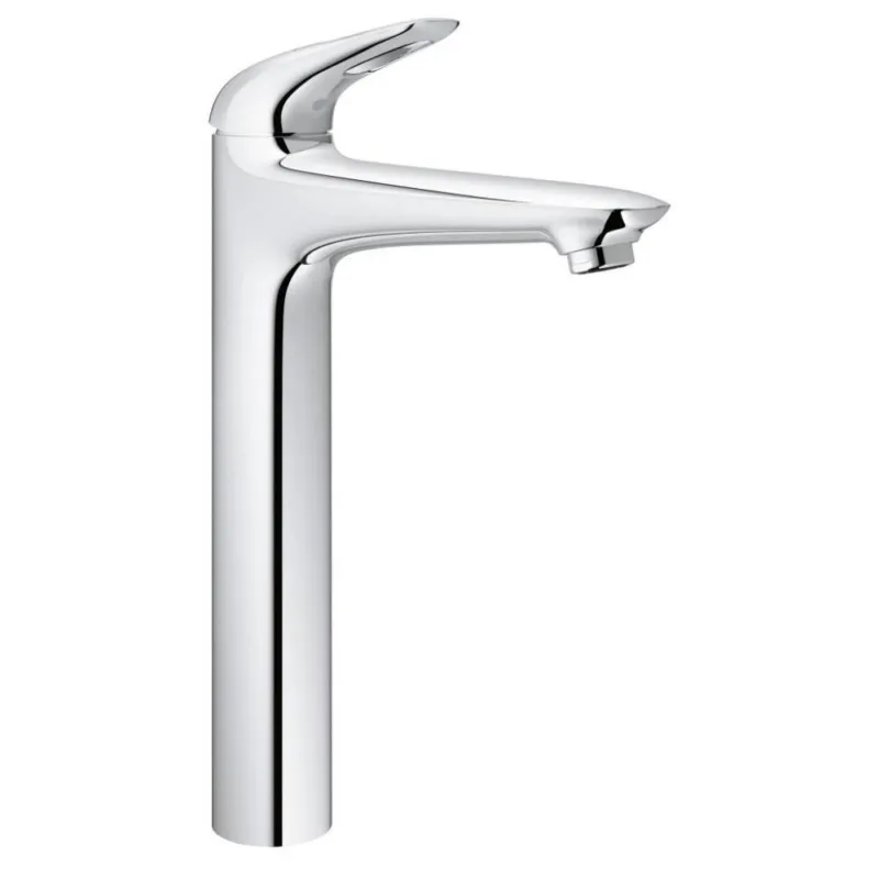 Eurostyle New 1 Gats Wastafelkraan Xl Size Met Gladde Body Chroom Op = Op