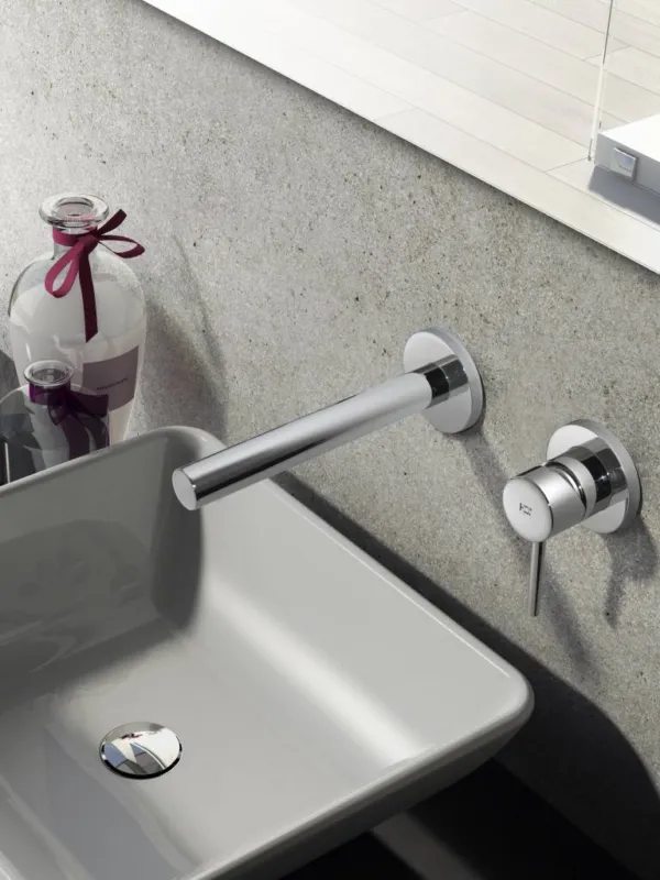Wastafelmengkraan Hotbath Buddy Inbouw 3+3 Inbouwsysteem 1-hendel Uitloop Recht 17 cm Chroom Aanbieding
