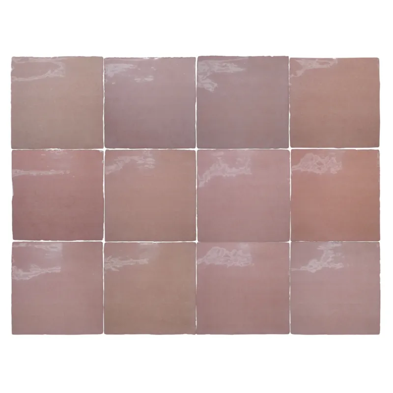 Bestel Nu Wandtegel Rajoles Tesanal Rosa Brillo 13x13 cm (prijs per m2)