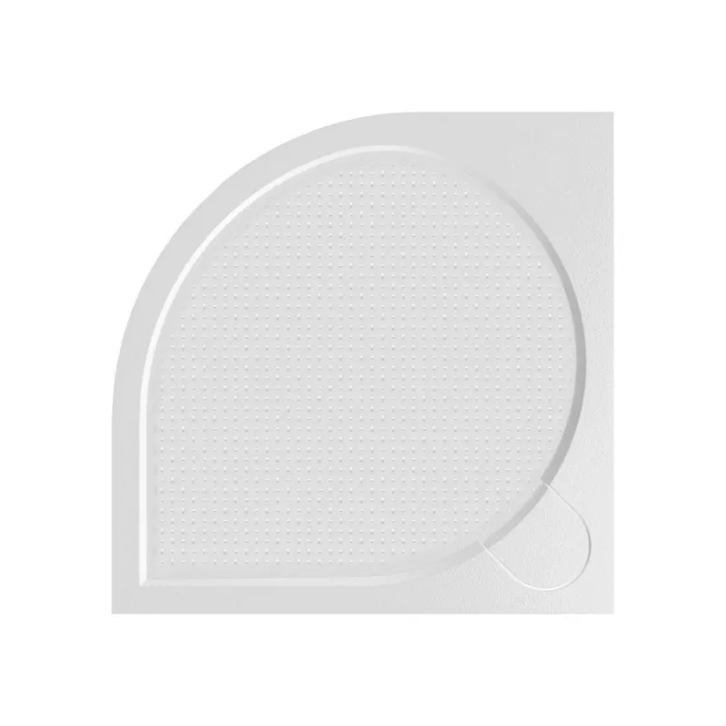 Douchebak Marmer Sapho Arca 80x80x3 cm Kwartrond Wit Aanbieding