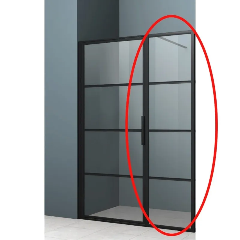 Vast Paneel voor Nisdeur Lacus Tremiti 30x200 cm Mat Zwart Aluminium Profiel Goedkoop