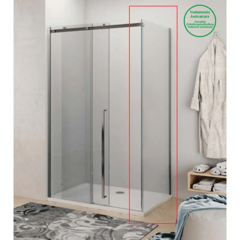 Zijwand voor Douchecabine Lacus La Maddalena 80x210 cm 8mm Helder Glas Korting