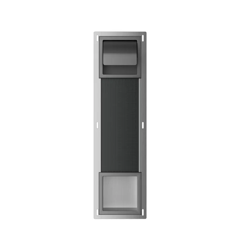 Toiletrolhouder met Klep en Reserverolhouder Inbouw BWS Milan Gunmetal Nieuw