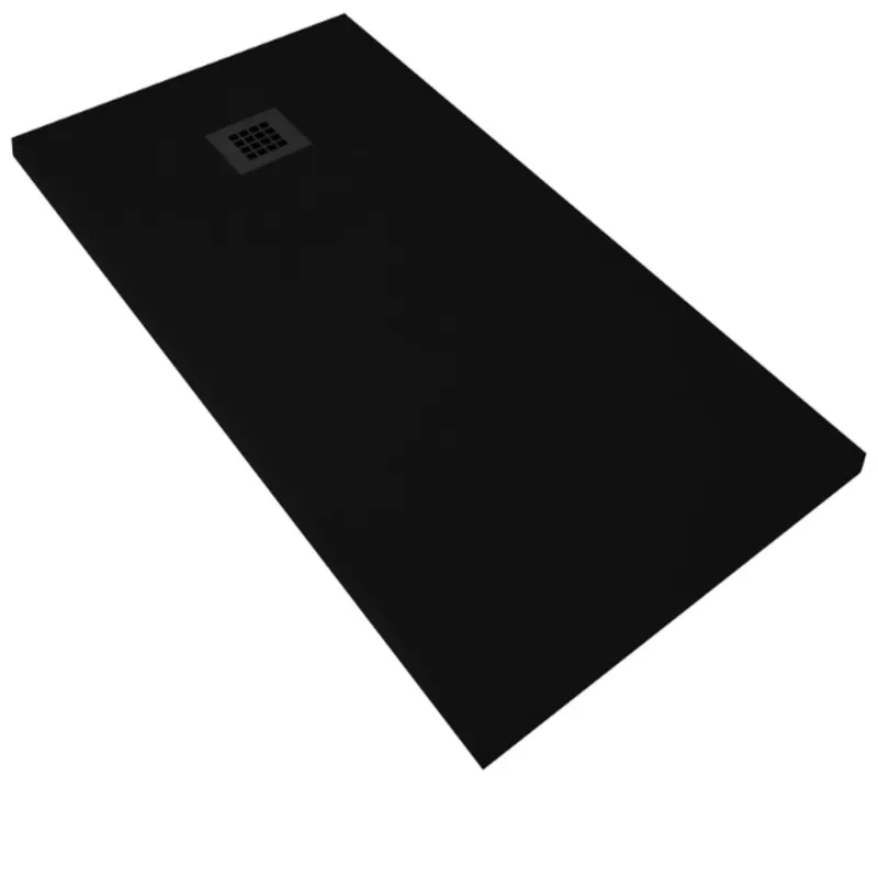 Douchebak Aquasplash Renovi 120x90x3 cm Composietsteen Mat Zwart Direct Verzonden