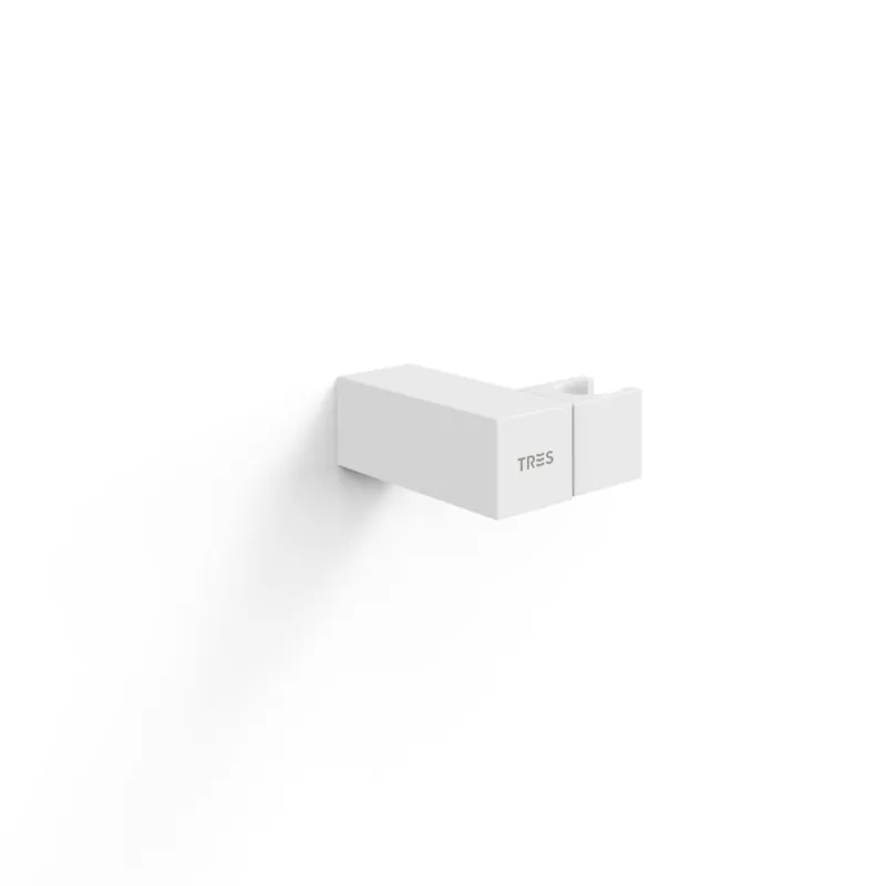 Tijdelijk Beschikbaar Handdouchehouder Tres Rond 3x6x8.5 cm Mat Wit