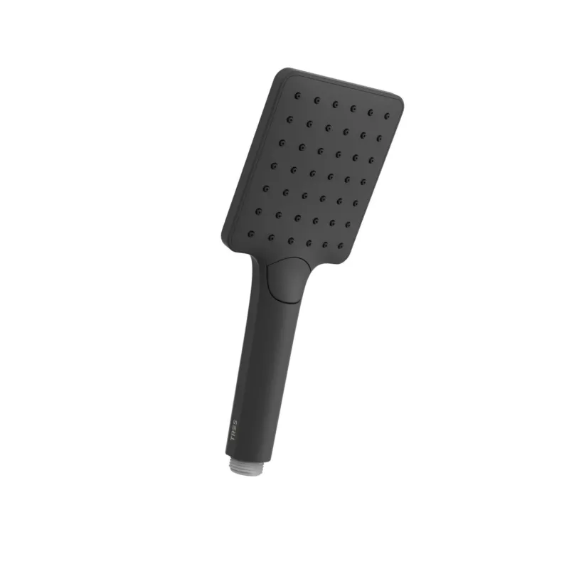 Weekendaanbieding Handdouche Tres Massage Eco-Drop 3-Standen 9.6x5.5x24.2 cm Vierkant Mat Zwart