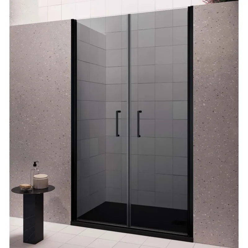 Dagaanbieding Nisdeur Lacus Giglio Evo Saloon 2 Klapdeuren 120x200 Cm Rookglas Zwart