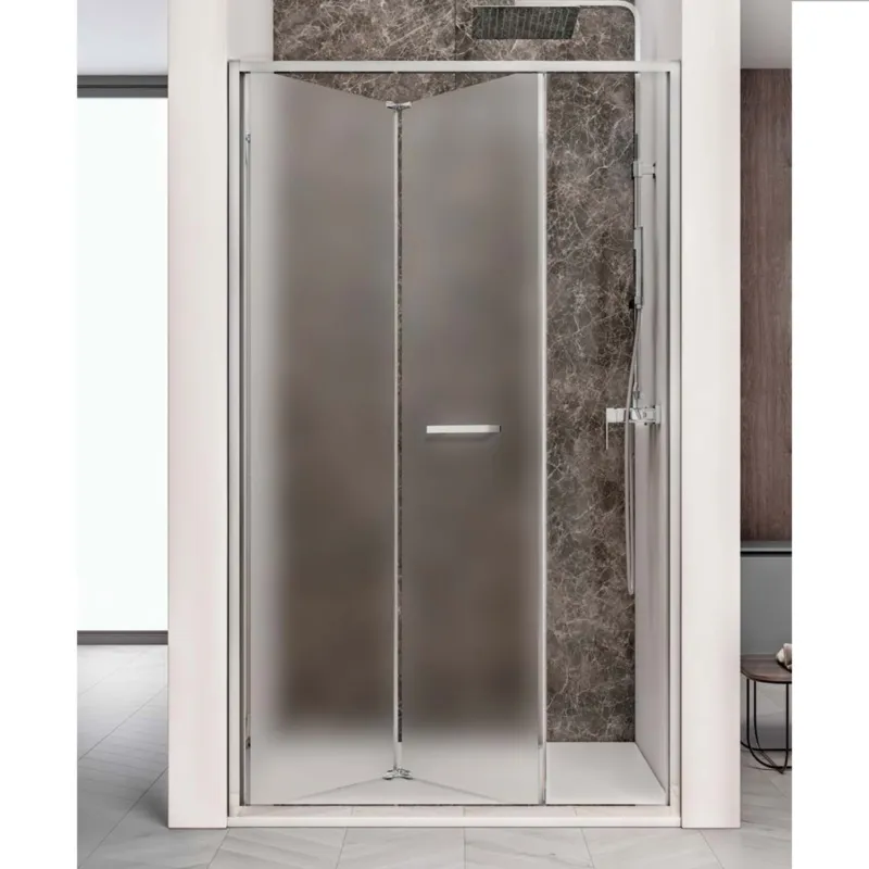 Nisdeur Lacus Ponza Evo Vouwdeur 75x200 Cm Mat Glas Chroom Korting