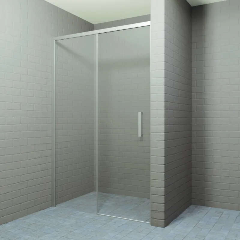Nisdeur Boss & Wessing Linea met Vast Paneel 120x200 cm 8 mm Soft Close NANO Glas RVS Look Betaalbaar
