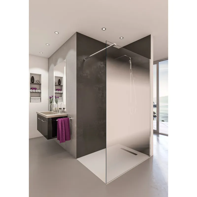 Beperkt Aanbod Inloopdouche BWS Free Time 140x200 cm Mist Glas Timeless Coating Chroom