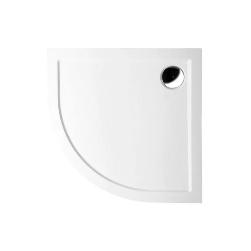 Douchebak Marmer Sapho Sera 80x80x4 cm Kwartrond Wit Meest Verkocht