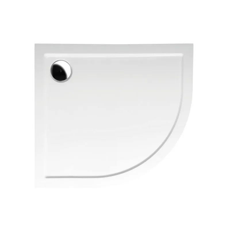 Douchebak Marmer Sapho Rena 90x80x4 cm Kwartrond Links Wit Nieuw
