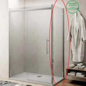 Op = Op Zijwand voor Douchecabine Lacus Procida 75x210 cm 8 mm Nano Glas