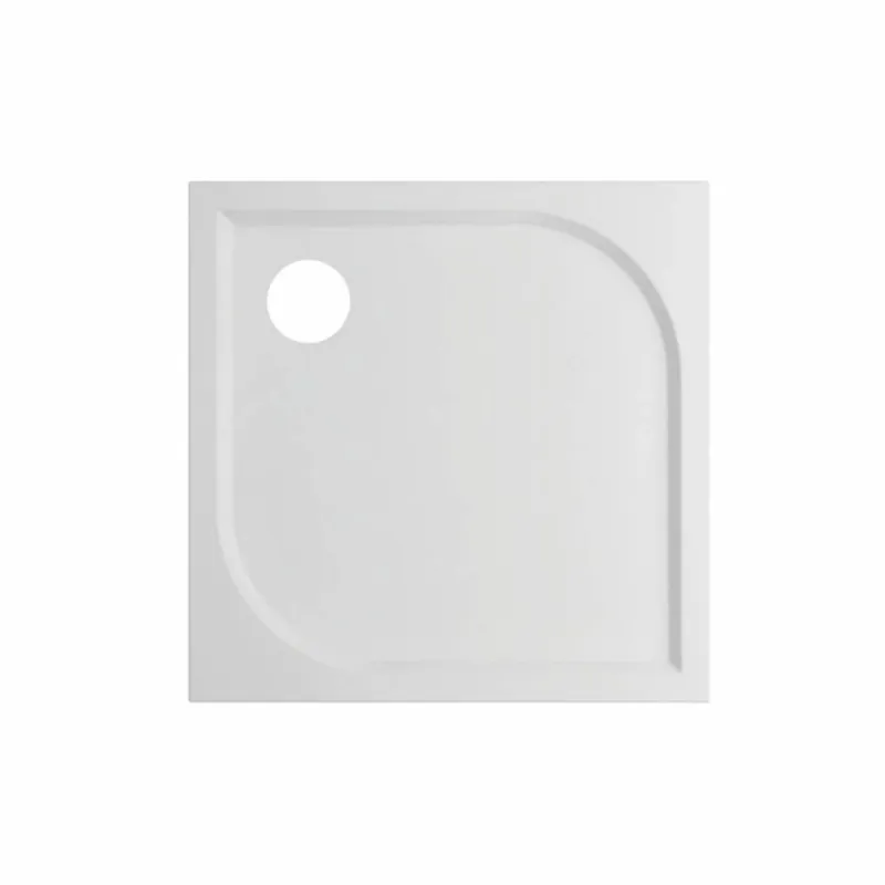 Douchebak VM Go Argon 90x90x3cm Polybeton Vierkant Wit Sanitair Coating Direct Beschikbaar