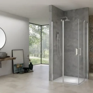 Veilige Betaling van Rijn ST02 hoekcabine 138x88cm met draaideuren chroom