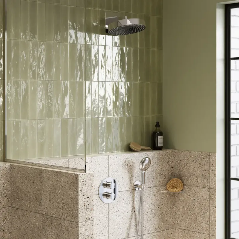 Weekendaanbieding Saniclear Evolution inbouw regendouche rond met 2 standen handdouche chroom
