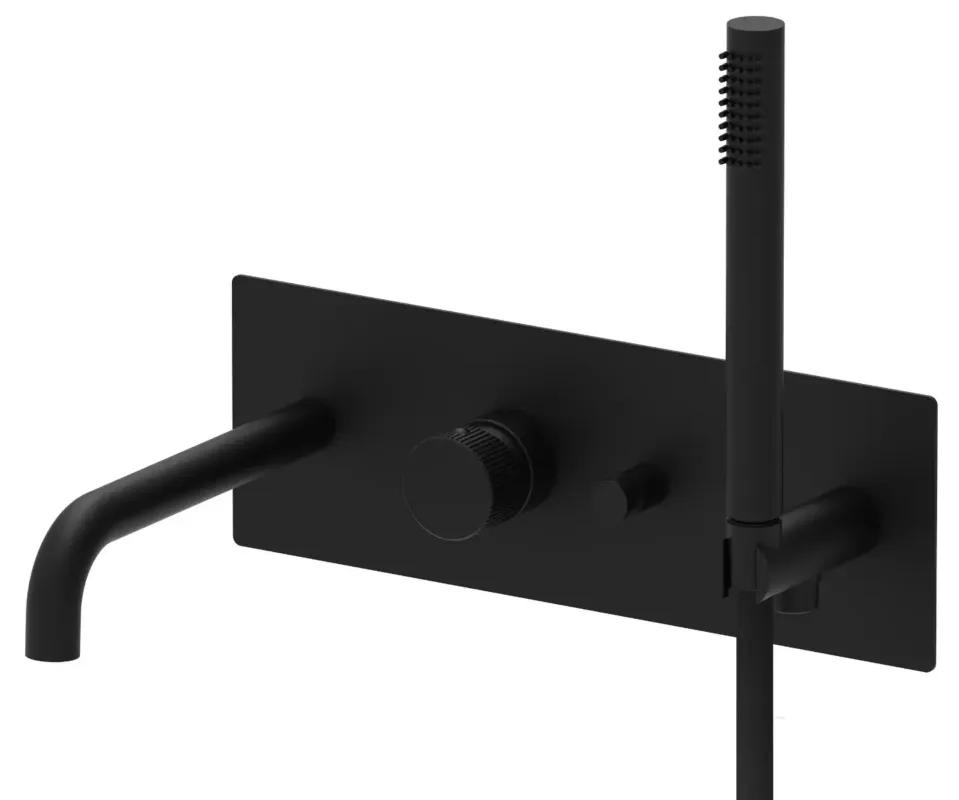 Paffoni Jo inbouw badkraan met handdouche zwart mat Beperkt Aanbod