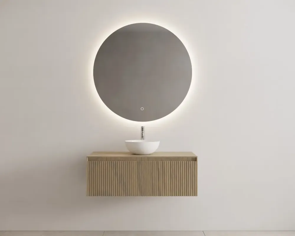 Alleen Vandaag Gliss Design Timotheus badmeubel met ribbelfront 100cm ash gray