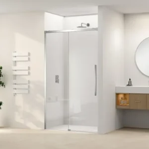 Weekendaanbieding Van Rijn ST09 douchedeur met helder glas voor nis 180x200cm chroom
