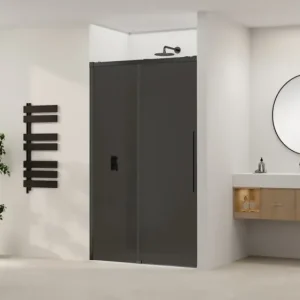 Bestseller Van Rijn ST09 douchedeur met rookglas voor nis 160x200cm zwart