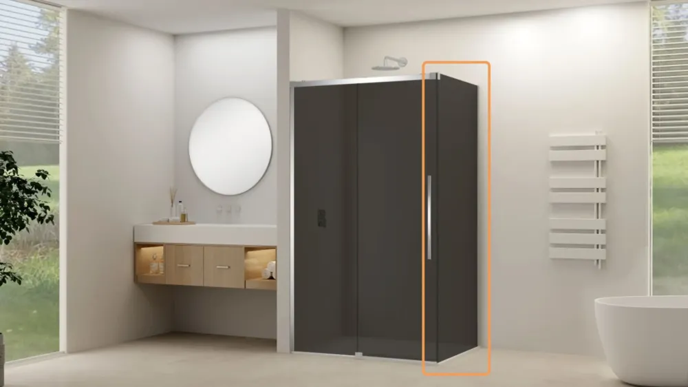 Bestel Nu Van Rijn ST09 zijwand met rookglas 90x200cm chroom