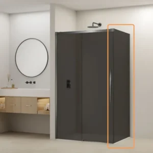 Van Rijn ST09 zijwand met rookglas 90x200cm geborsteld gun metal Must-Have