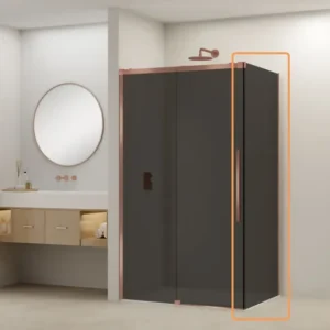 Van Rijn ST09 zijwand met rookglas 100x200cm geborsteld koper Express Levering
