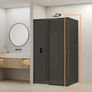 Van Rijn ST09 zijwand met rookglas 120x200cm zwart Rechtstreeks Van De Fabrikant