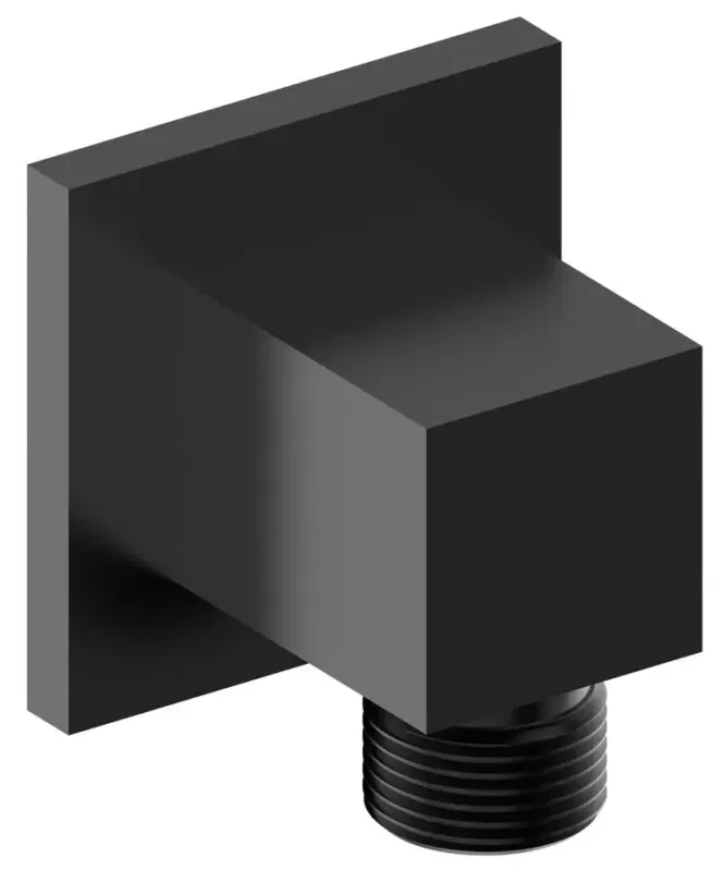 Sapho Cubemix wand aansluitingbocht vierkant zwart mat Snelle Levering