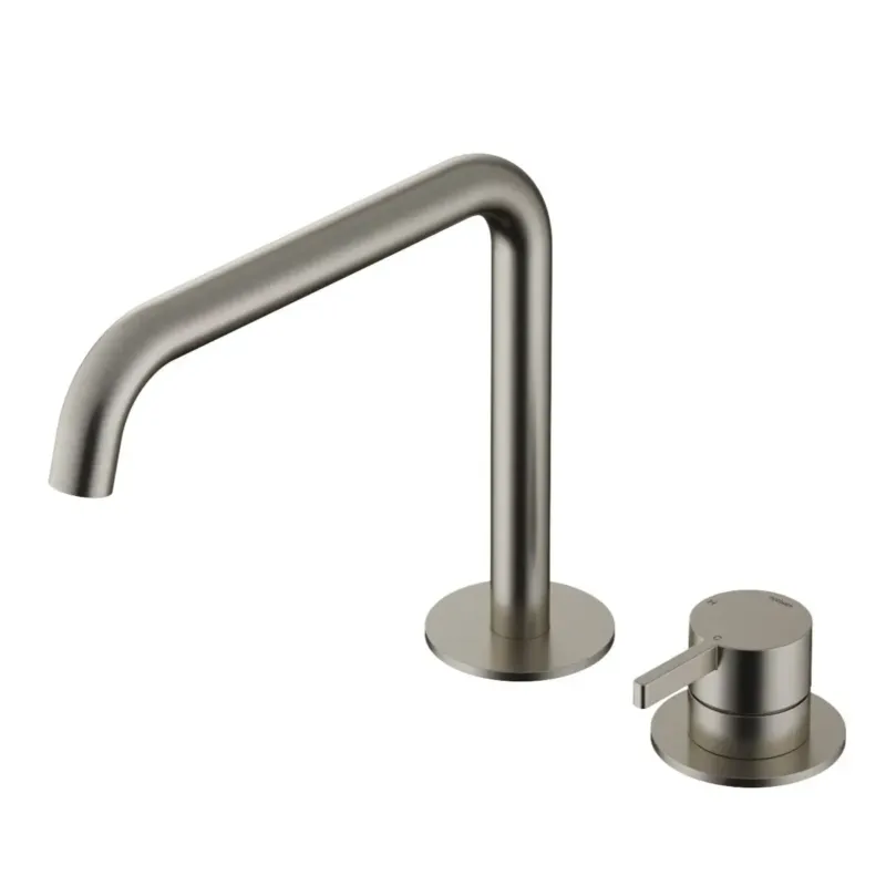 Merkproduct Hotbath ACE 2-gats wastafelkraan nikkel geborsteld