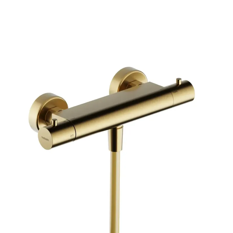 Tijdelijk Beschikbaar Hotbath ACE thermostatische douchekraan messing geborsteld PVD