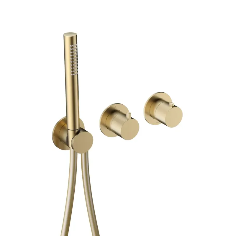 Hotbath ACE inbouw thermostaatkraan met handdouche messing geborsteld PVD Beperkte Voorraad