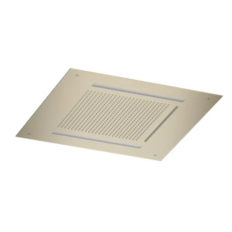 Hotbath ACE inbouw hoofddouche met waterval 50x50cm messing geborsteld PVD Hoge Kwaliteit