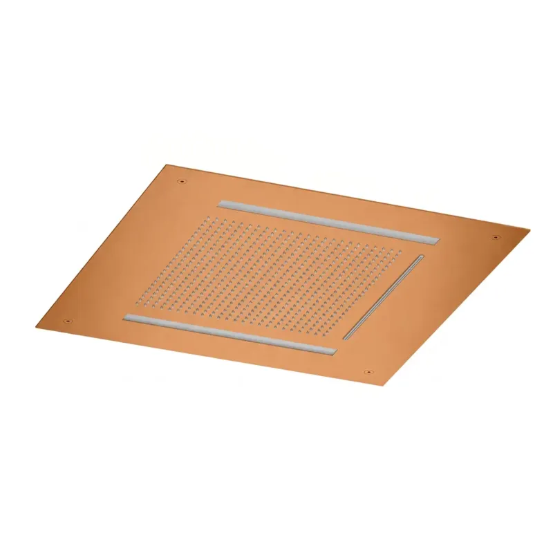 Betrouwbaar Hotbath ACE inbouw hoofddouche met waterval 50x50cm koper geborsteld PVD