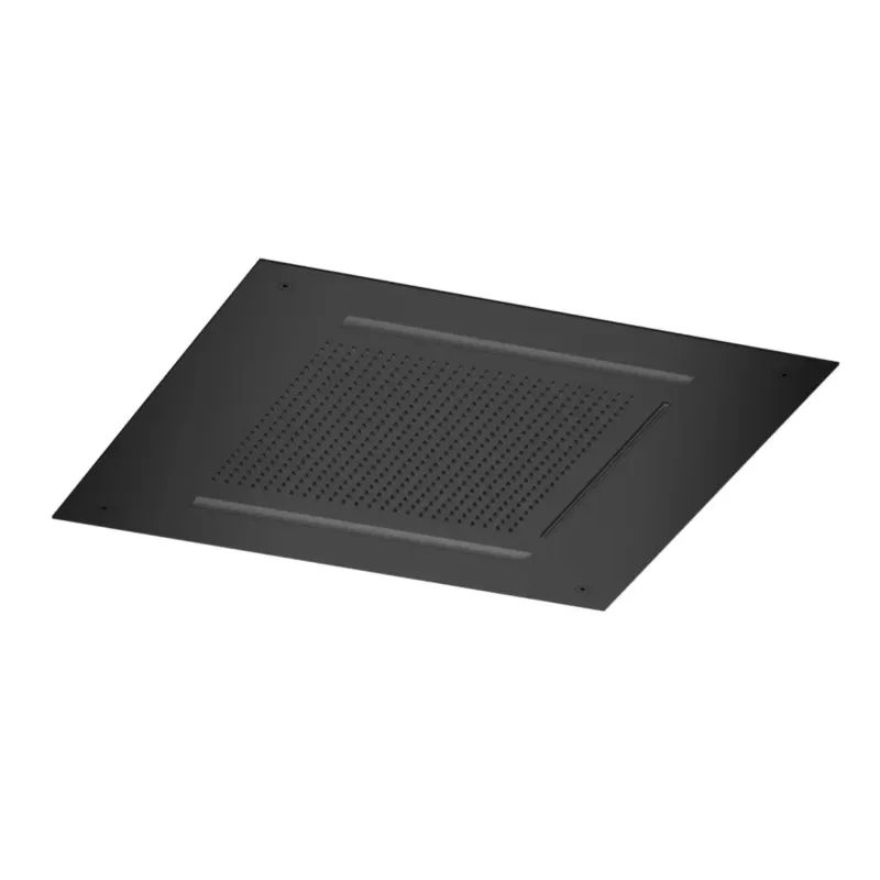Hotbath ACE inbouw hoofddouche met waterval 50x50cm zwart gepolijst PVD Merkproduct
