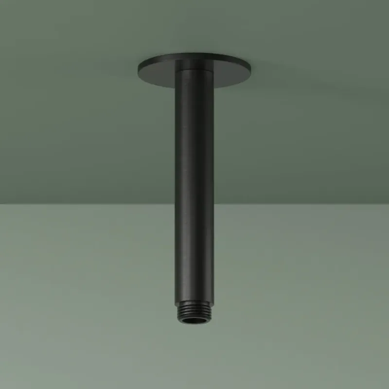Beperkte Voorraad Hotbath ACE plafondarm 15cm zwart geborsteld PVD