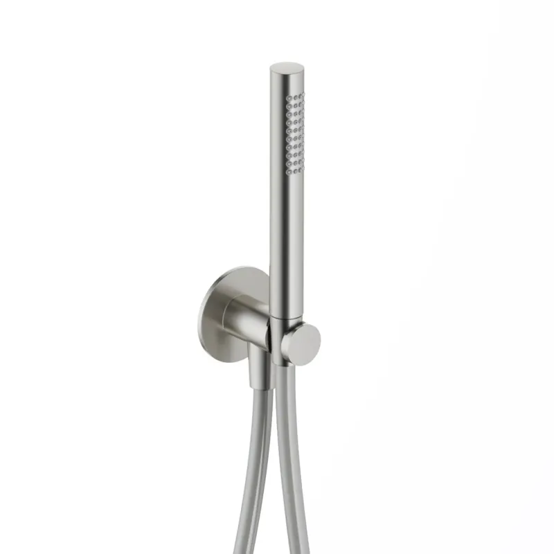 Hotbath ACE handdouche met wanduitlaat en doucheslang nikkel geborsteld Express Levering