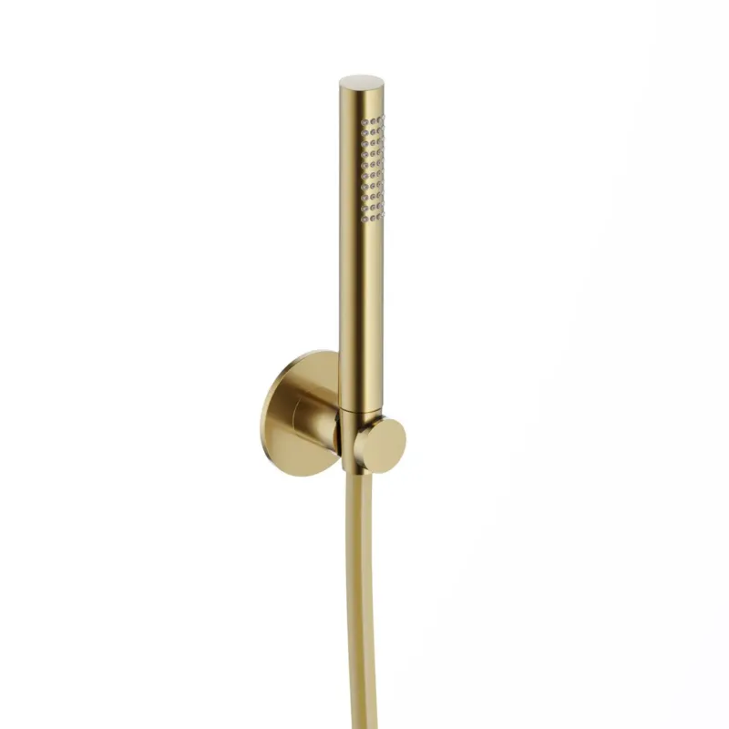 Hotbath ACE handdouche met houder en doucheslang messing geborsteld PVD Direct Beschikbaar