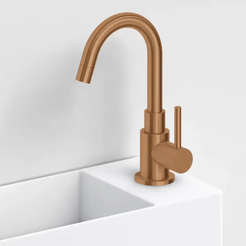 Aanbieding Clou Freddo 1 fonteinkraan met draaibare uitloop brons geborsteld PVD