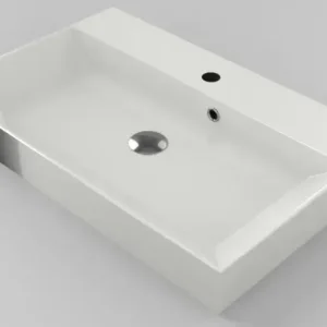 Bestseller SaniGoods Kolo wastafel 90cm zonder kraangat wit glans