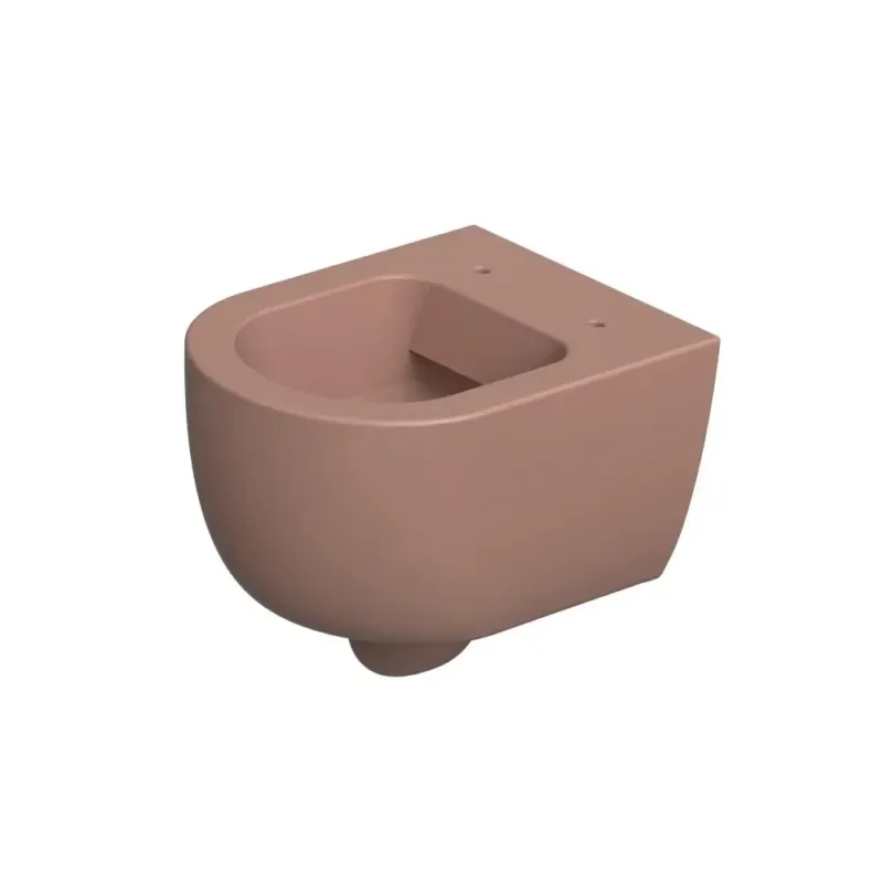 Xenz Gio randloos toilet 47cm met vortexspoeling roze mat Koop Vandaag