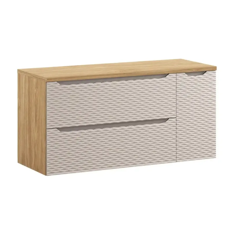 Comad Ocean Beige badmeubel 120cm met 30cm deur en wastafelblad Alleen Vandaag